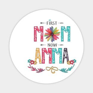 First Mom Now Amma Wildflowers Happy Mothers Day Magnet